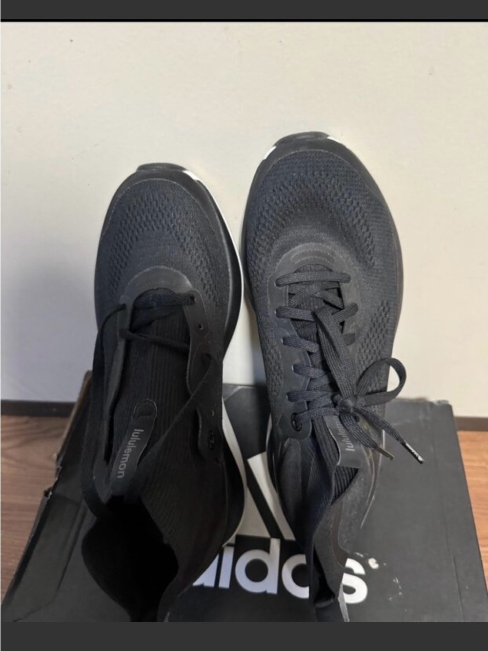 lululemon athletica Men's Black Knit Performance Sneakers